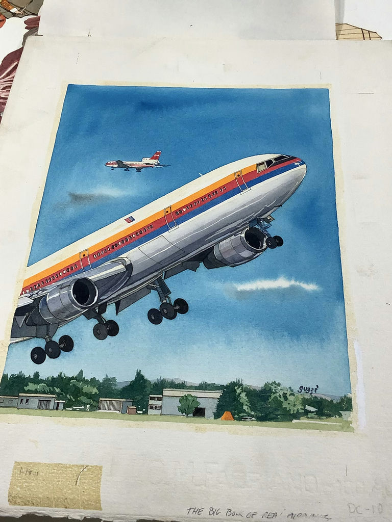 Watercolor Illustrations from Airplane Book - George Guzzi - image 3 of 23