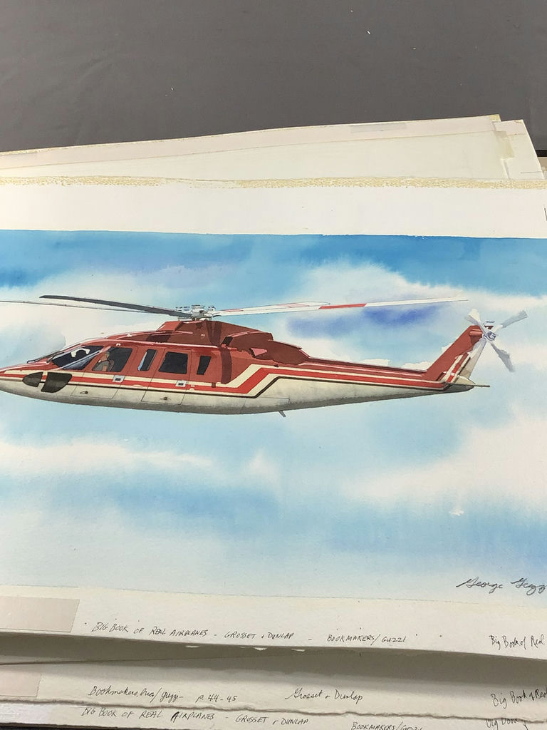 Watercolor Illustrations from Airplane Book - George Guzzi - image 11 of 23