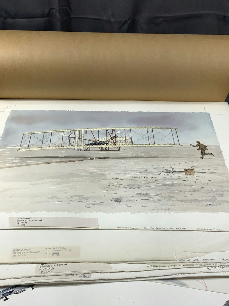 Watercolor Illustrations from Airplane Book - George Guzzi - image 6 of 23