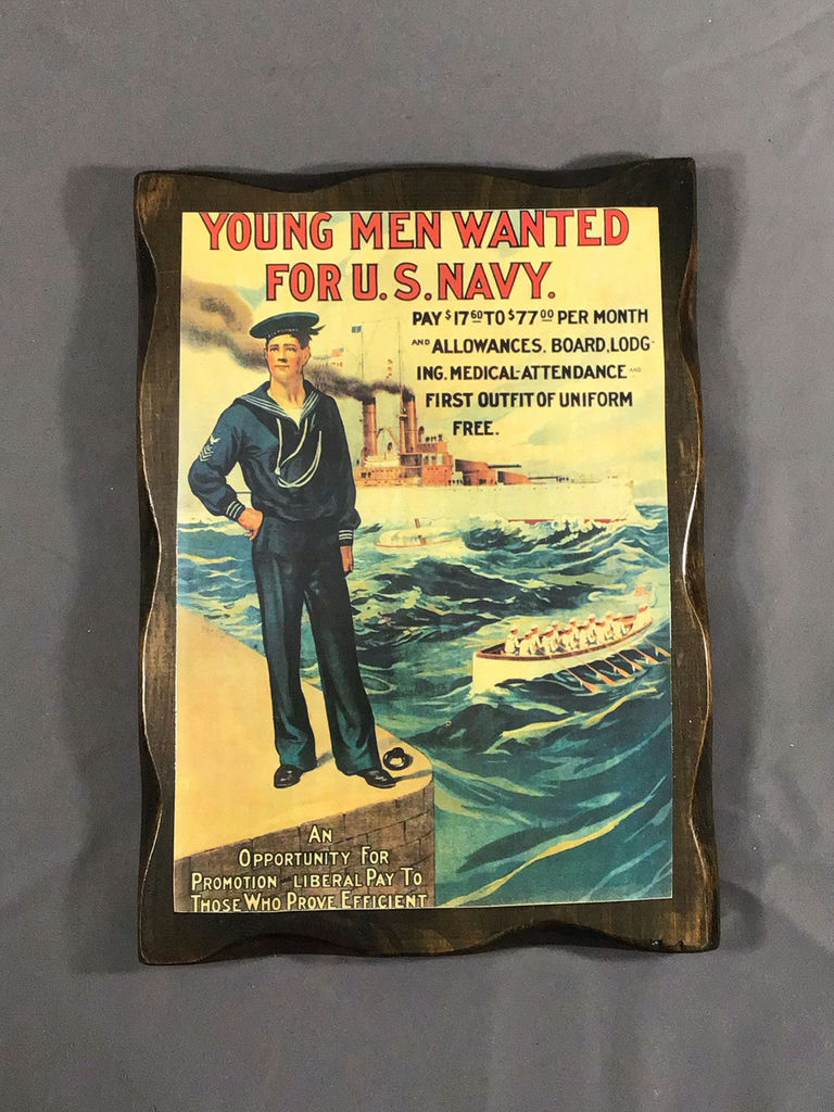 WWI U.S. Navy Recruitment Wall Plaque - image 2 of 6
