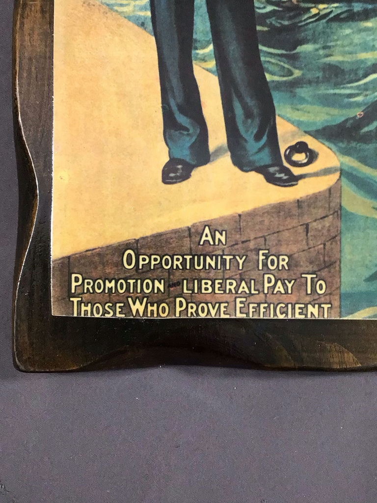 WWI U.S. Navy Recruitment Wall Plaque - image 3 of 6