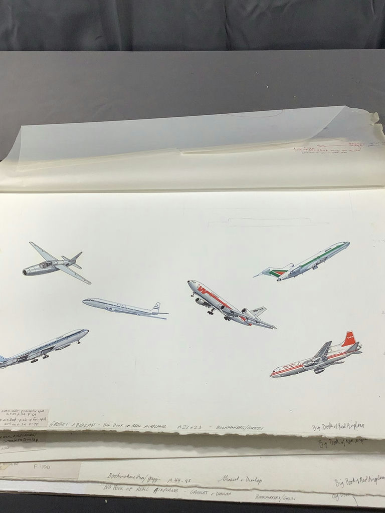 Watercolor Illustrations from Airplane Book - George Guzzi - image 12 of 23