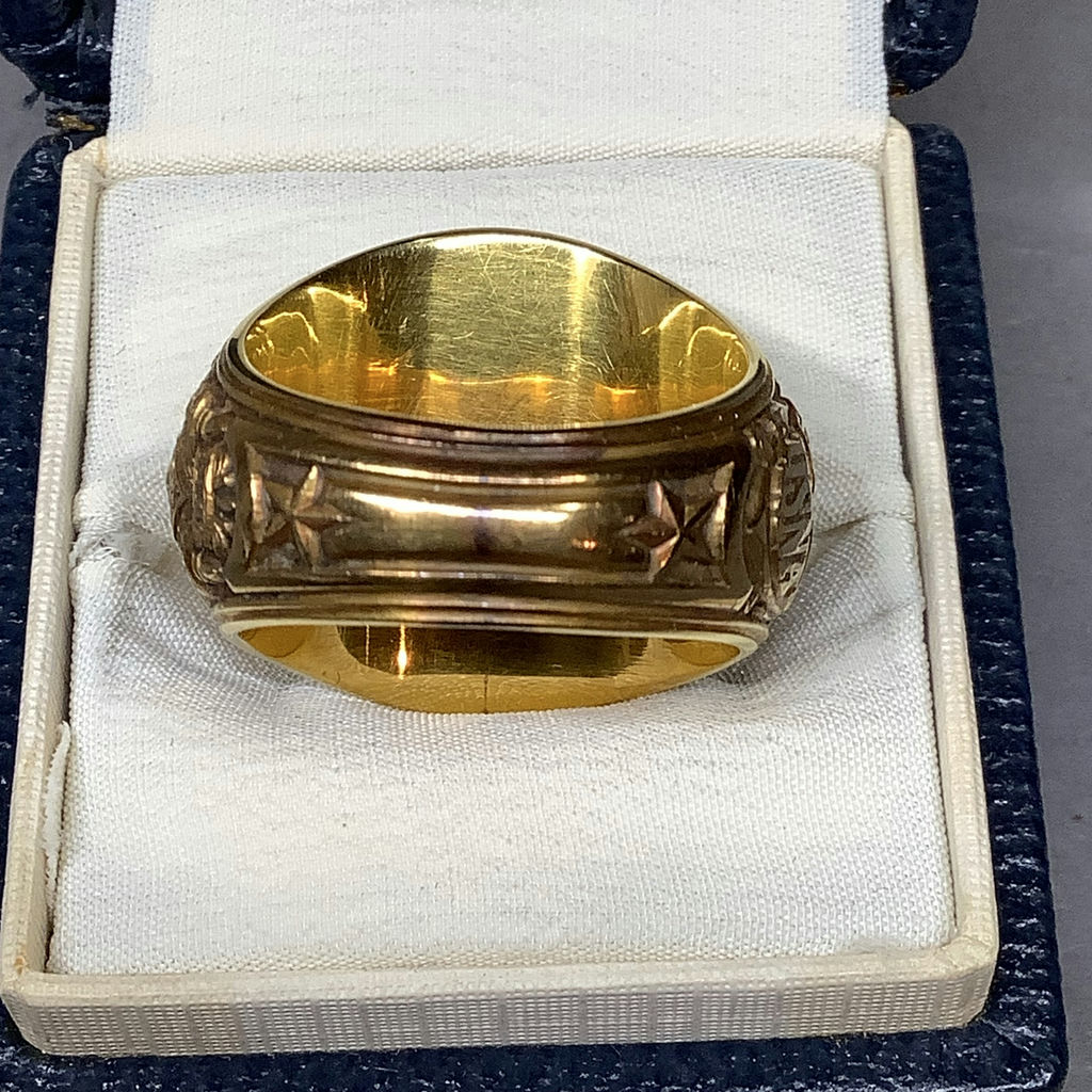 U.S. Naval Academy 1945 Class Ring - 14K & Topaz (17+dwt) - image 9 of 13