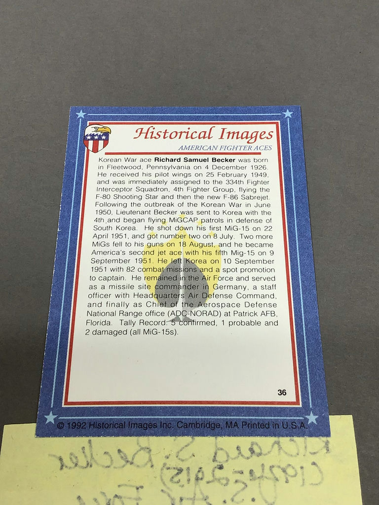Korean War Aces Memorabilia - image 15 of 15