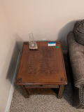 Wooden End Table with Drawer and Shelf - thumbnail 3 of 5