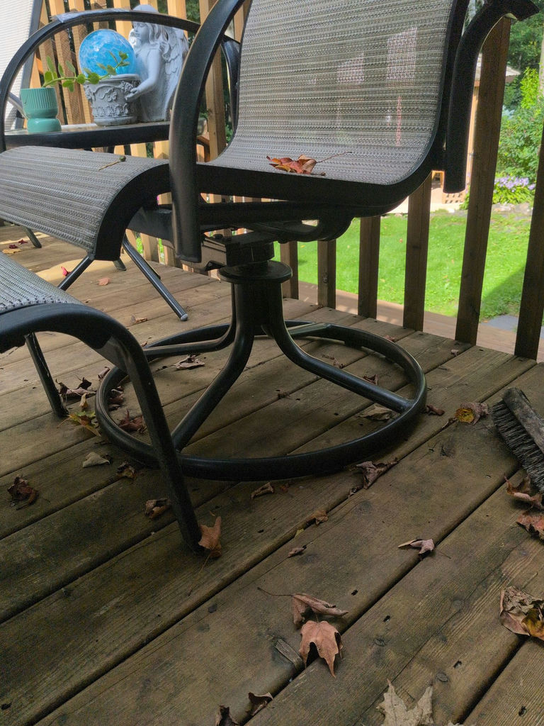 Outdoor Patio Swivel Chair and Ottoman - image 3 of 7