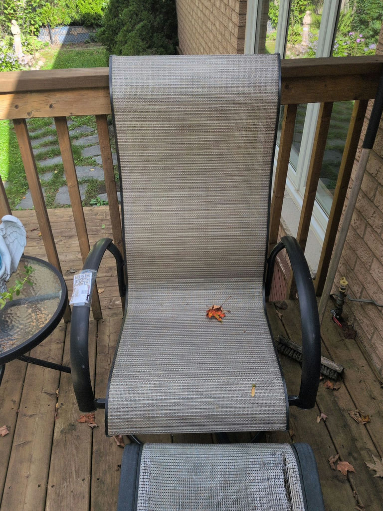 Outdoor Patio Swivel Chair and Ottoman - image 2 of 7