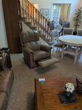 Taupe Leather Recliner Chair - thumbnail 6 of 7