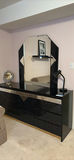 Black Dresser with Attached Mirror - thumbnail 1 of 5