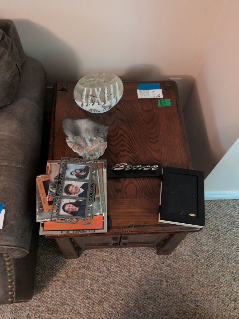 Wooden End Table with Drawer and Cabinet - image 4 of 6