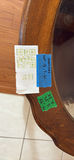 Wood and Glass Oval Side Table - thumbnail 2 of 5