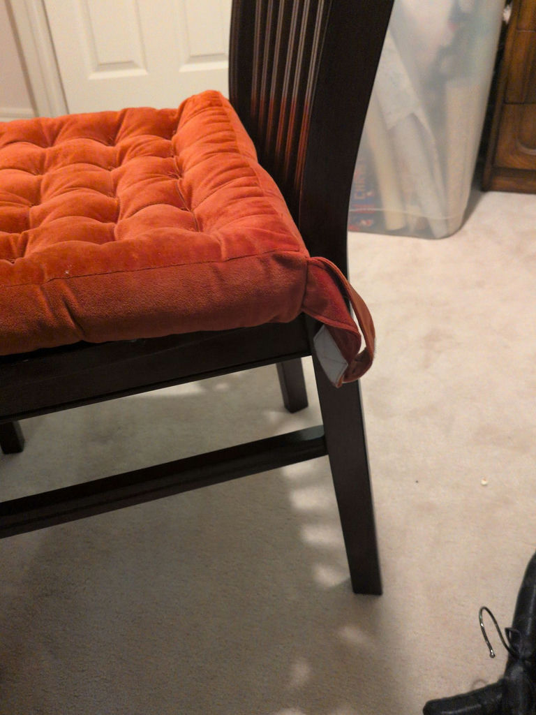 Dark Wood Slat-Back Chair - image 8 of 9