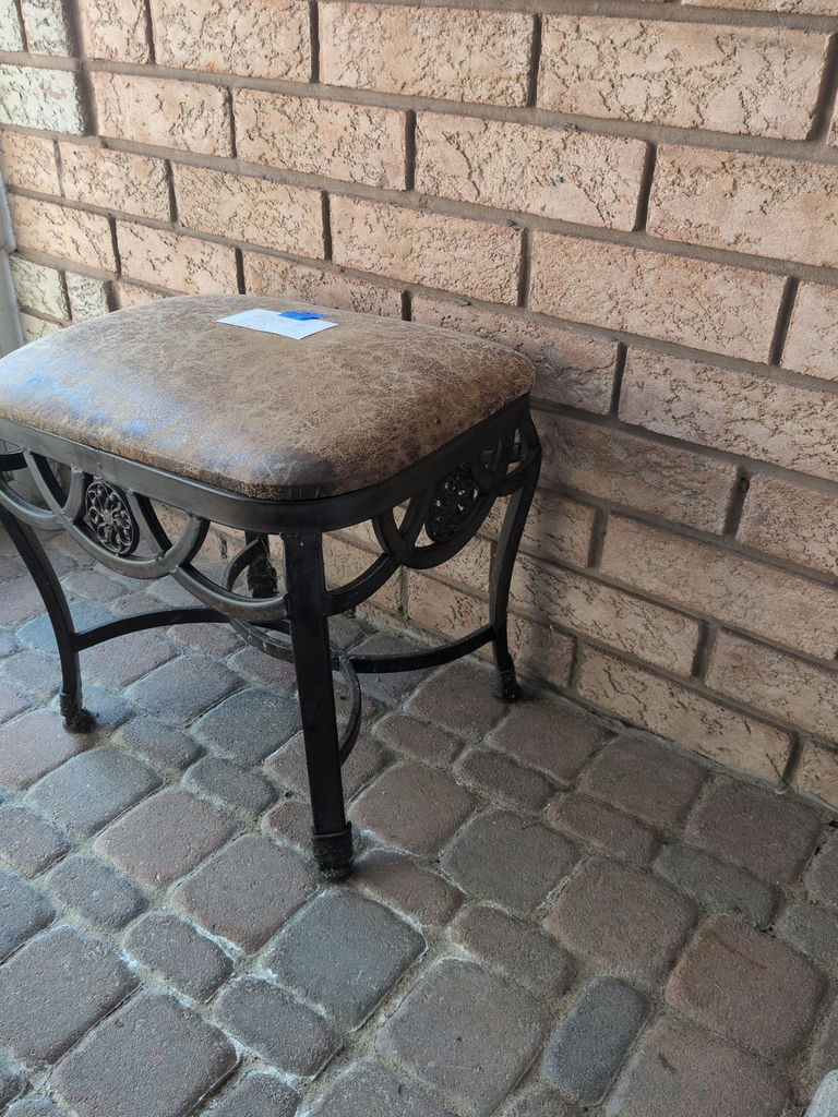 Upholstered Metal Vanity Stool - image 5 of 6