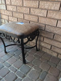 Upholstered Metal Vanity Stool - thumbnail 5 of 6