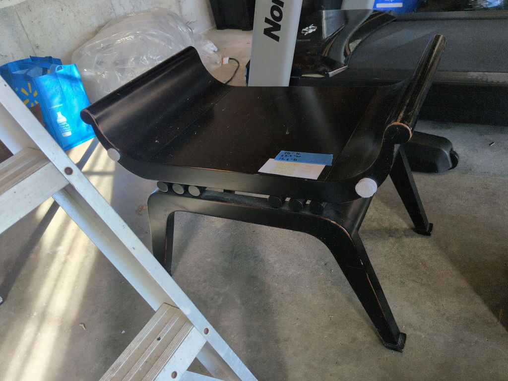 Black Wooden Bench - image 2 of 5