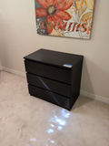 Black Three-Drawer Dresser - thumbnail 1 of 4