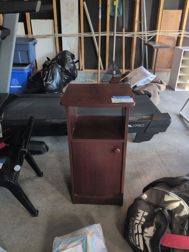 Wooden Side Cabinet with Shelf and Door - image 1 of 5