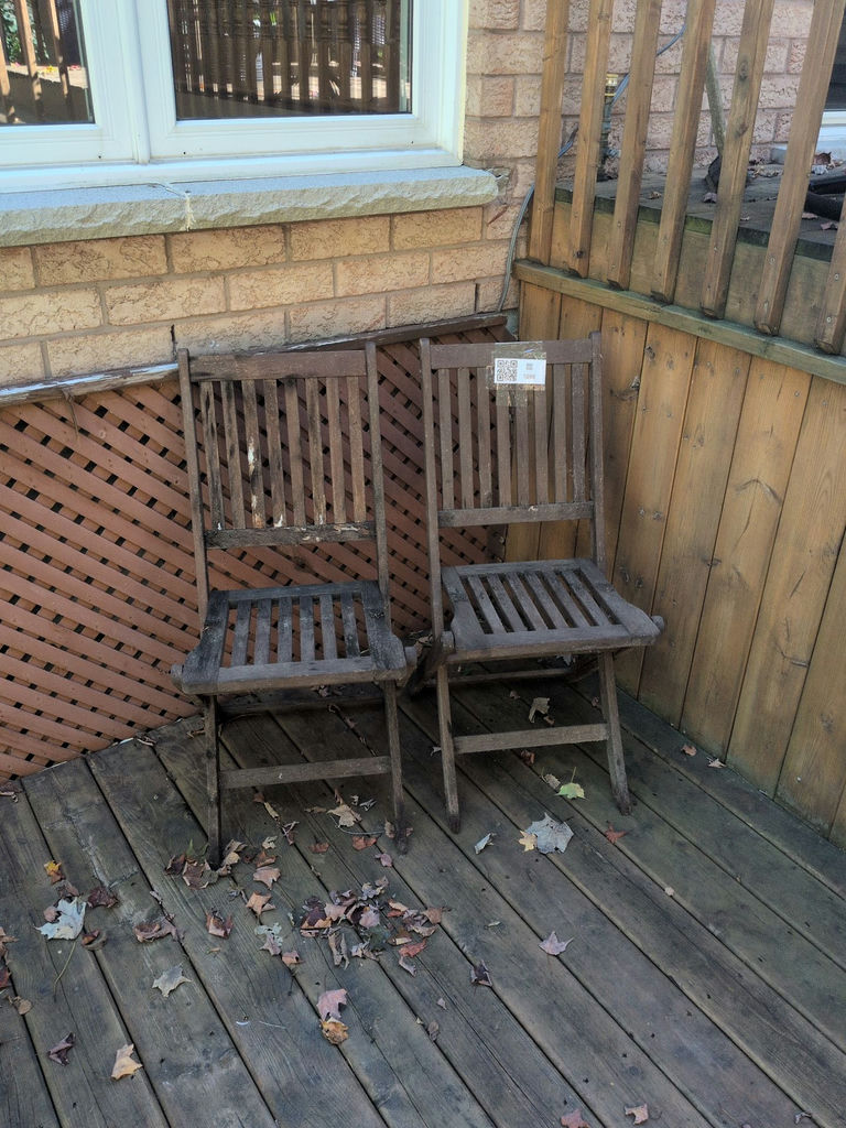 Pair of Wooden Folding Chairs - image 1 of 6