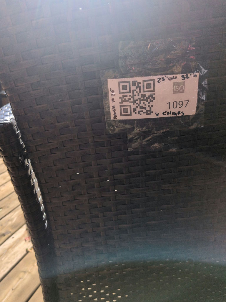Set of Four Wicker Patio Chairs with Cushions - image 5 of 6