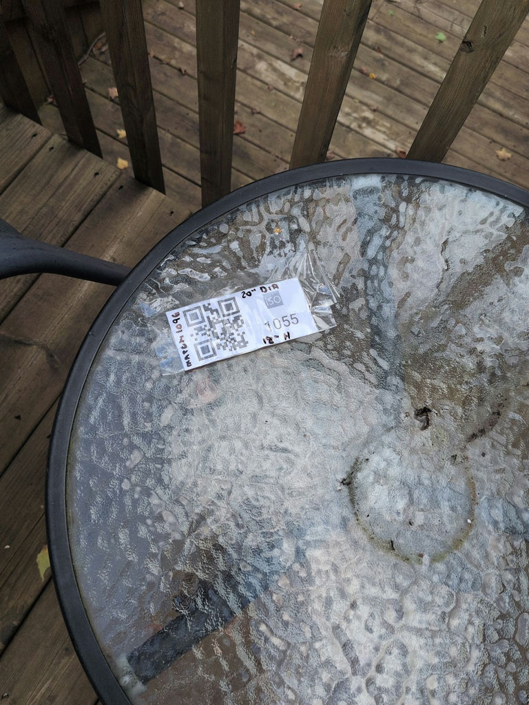Round Glass Patio Side Table - image 4 of 4