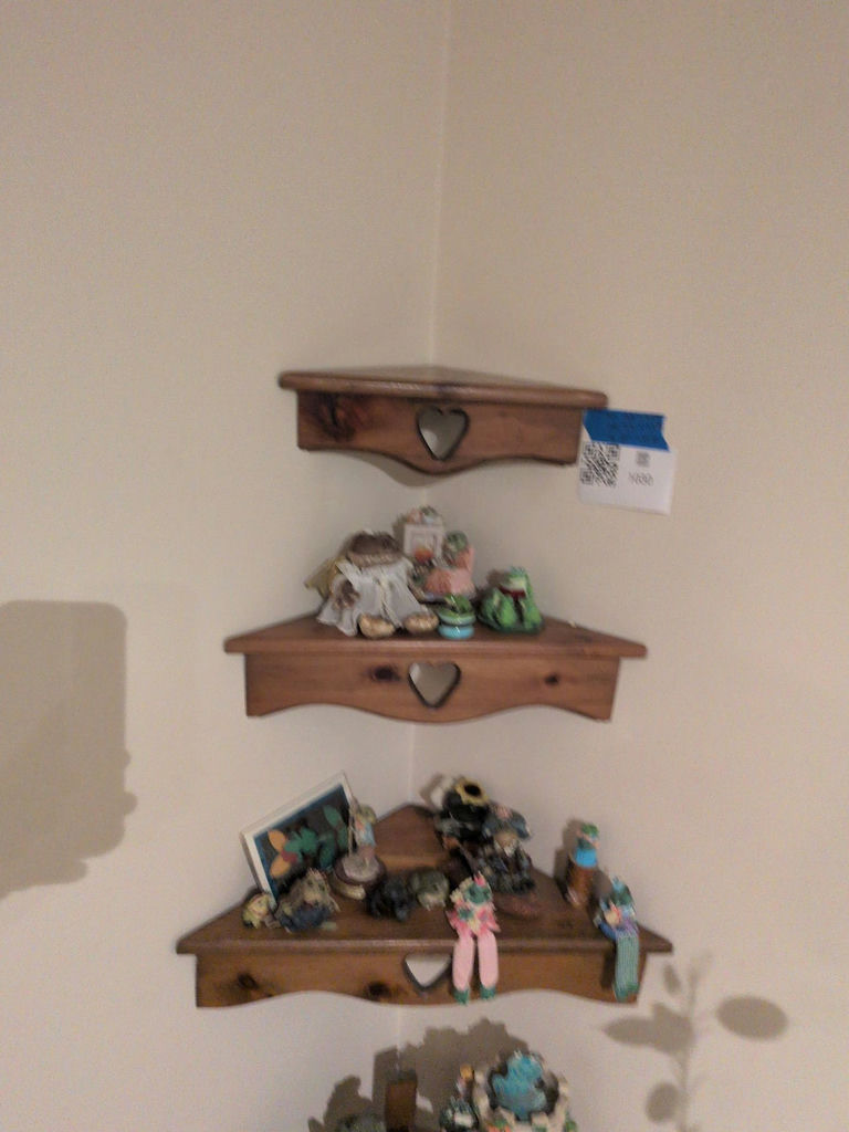 Set of Three Wooden Corner Wall Shelves - image 1 of 6