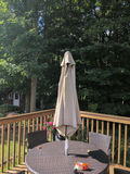 Outdoor Patio Umbrella And Base. - thumbnail 1 of 6