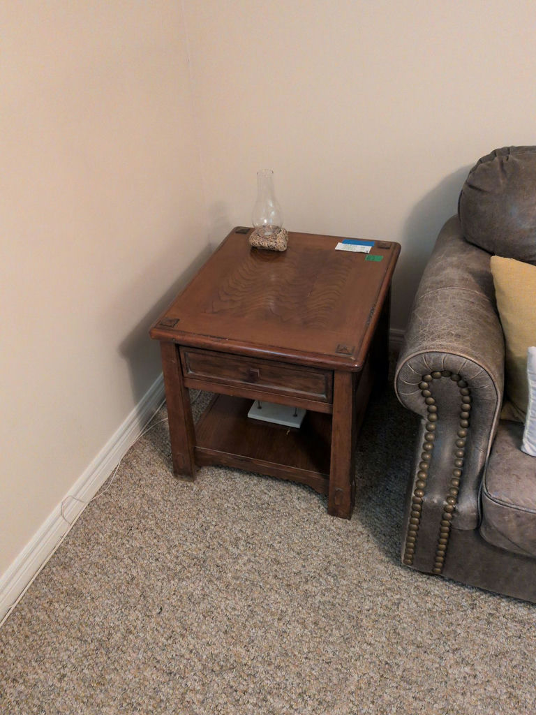 Wooden End Table with Drawer and Shelf - image 2 of 5