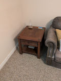 Wooden End Table with Drawer and Shelf - thumbnail 2 of 5