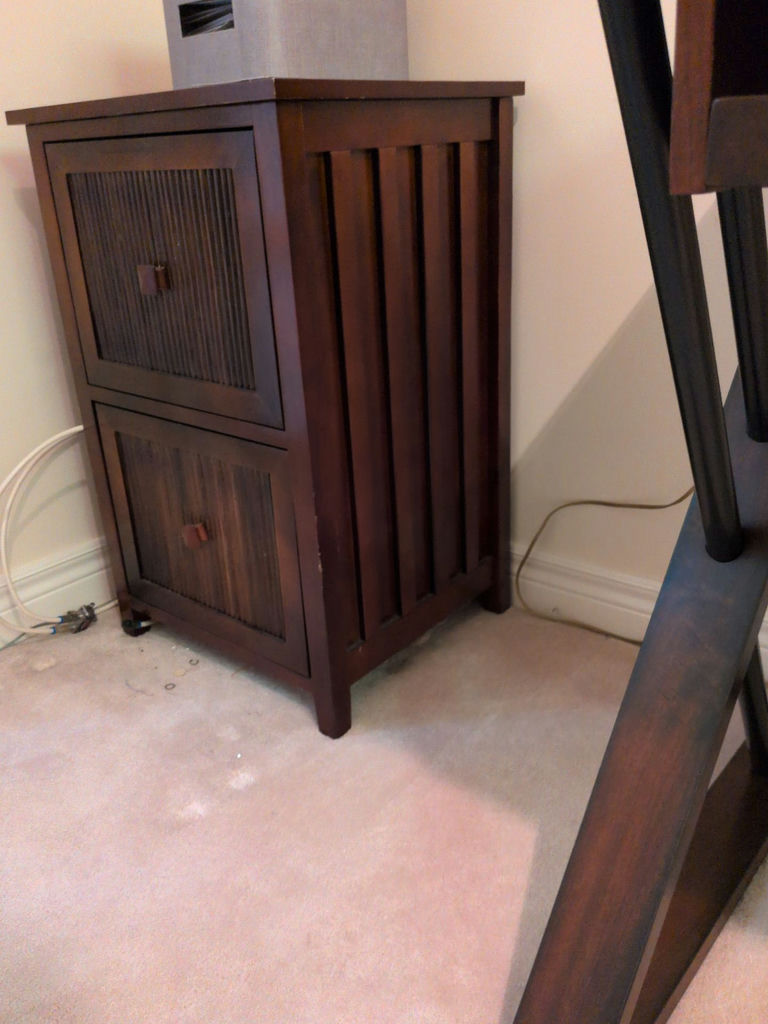 Dark Wood Two-Drawer Cabinet - image 3 of 5