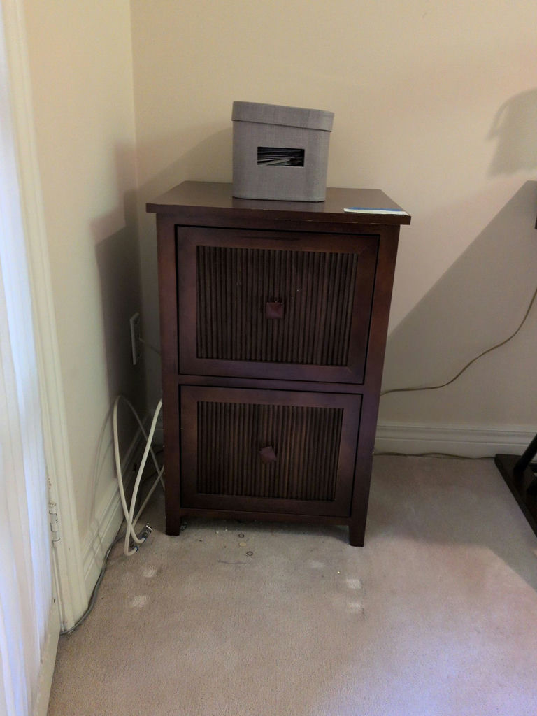 Dark Wood Two-Drawer Cabinet - image 5 of 5