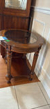 Wood and Glass Oval Side Table - thumbnail 5 of 5