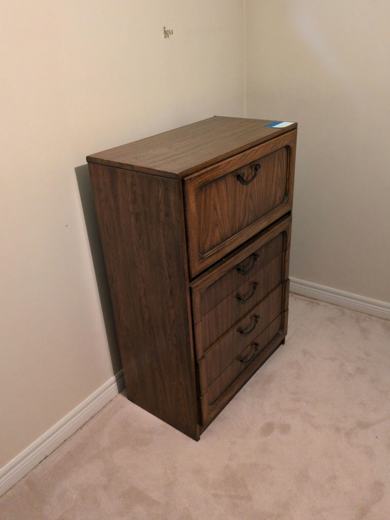 Wood Secretary Desk and Storage Cabinet - image 3 of 5