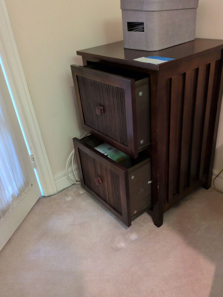 Dark Wood Two-Drawer Cabinet - image 4 of 5