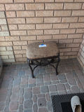 Upholstered Metal Vanity Stool - thumbnail 1 of 6