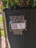 Tall Black Wicker Planter with Flower Arrangement - thumbnail 4 of 4