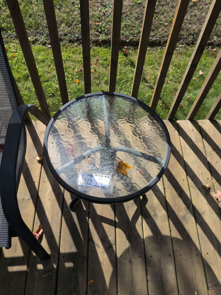 Round Glass Patio Side Table - image 2 of 5