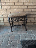 Upholstered Metal Vanity Stool - thumbnail 2 of 6