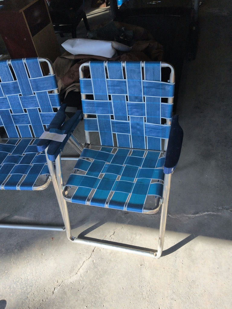 Pair of Blue Folding Lawn Chairs - image 2 of 6