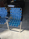 Pair of Blue Folding Lawn Chairs - thumbnail 2 of 6