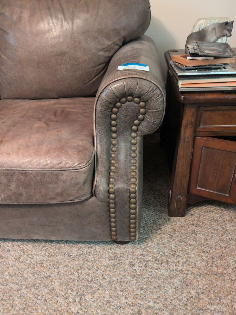 Brown Three-Seat Sofa - image 3 of 5