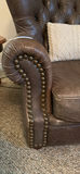Brown Tufted Leather Armchair - thumbnail 4 of 6