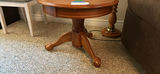 Round Wooden Pedestal Side Table - thumbnail 1 of 6