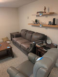 Brown Three-Seat Sofa - thumbnail 1 of 5
