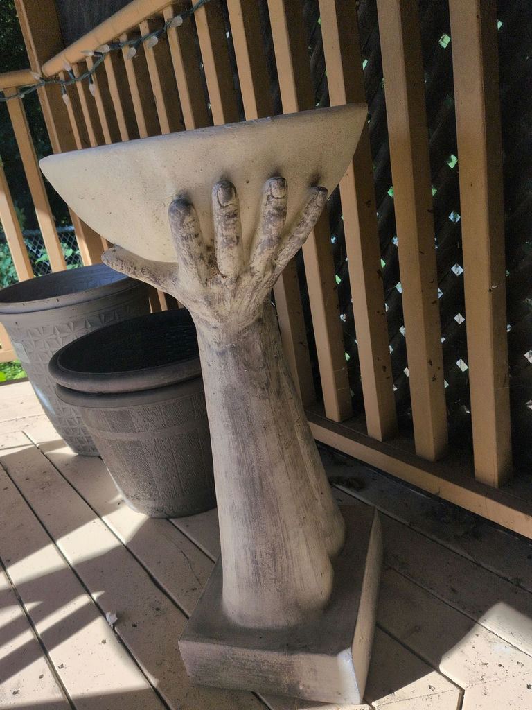 Decorative Hand-Shaped Pedestal Bowl - image 3 of 4