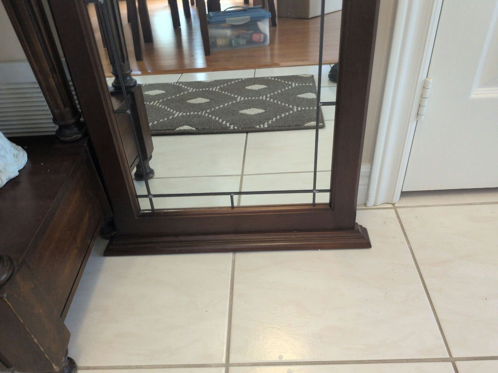 Dark Wood Framed Wall Mirror - image 4 of 5