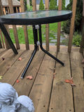 Round Glass Patio Side Table - thumbnail 2 of 4