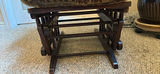 Wooden Glider Rocking Chair with Upholstered Ottoman - thumbnail 4 of 9