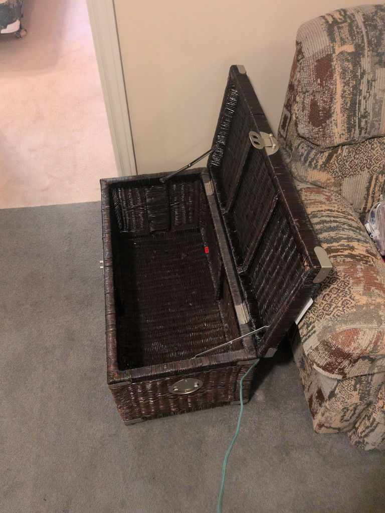 Wicker Storage Trunk - image 3 of 5