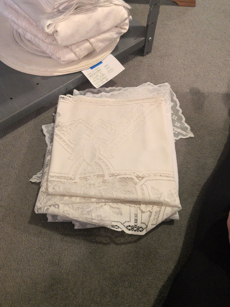 Assorted Lace Table Linens and Doilies - image 6 of 11