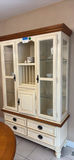 Cream and Wood China Cabinet - thumbnail 1 of 5